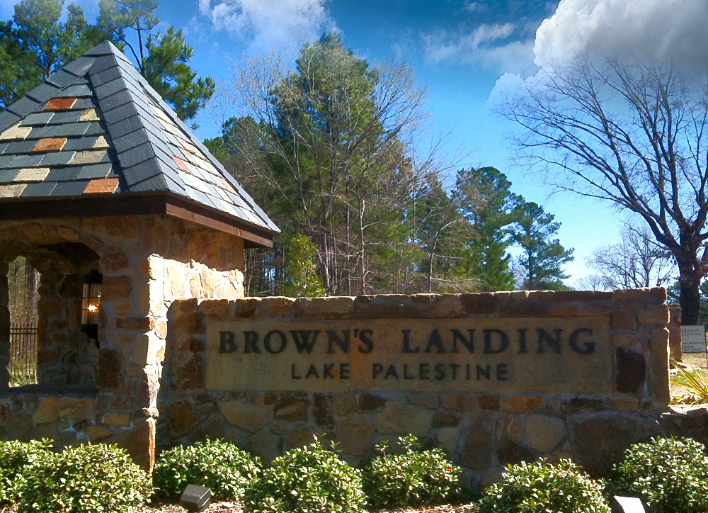 Brown's Landing, a luxury, gated lakefront development on Lake Palestine